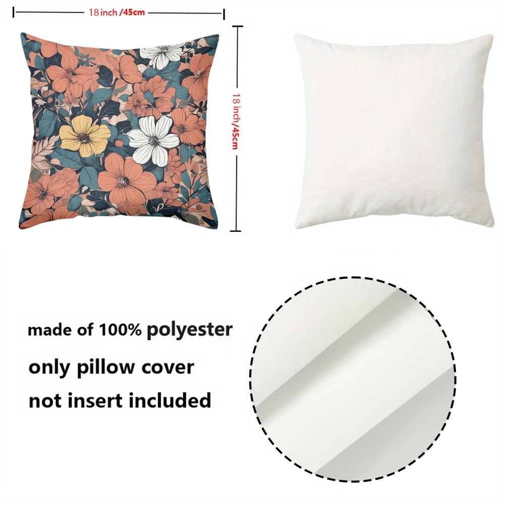 1 Pieces Floral Printed Cushion Pillow For Home Decor Polyester pillowcase, sofa decorative cushion cov Headboard Pillow
