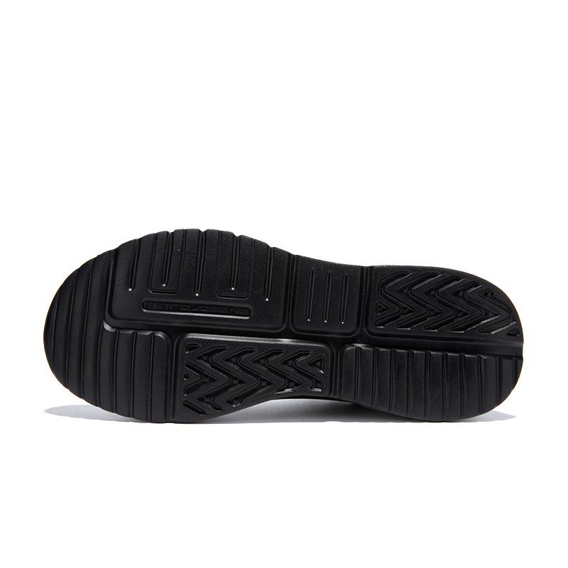 Hongxing Erke Comfortable Versatile Shock Absorbing Wear Resistant Breathable Low Top Casual Shoes Men Sneakers Black Silver 51125102540-002