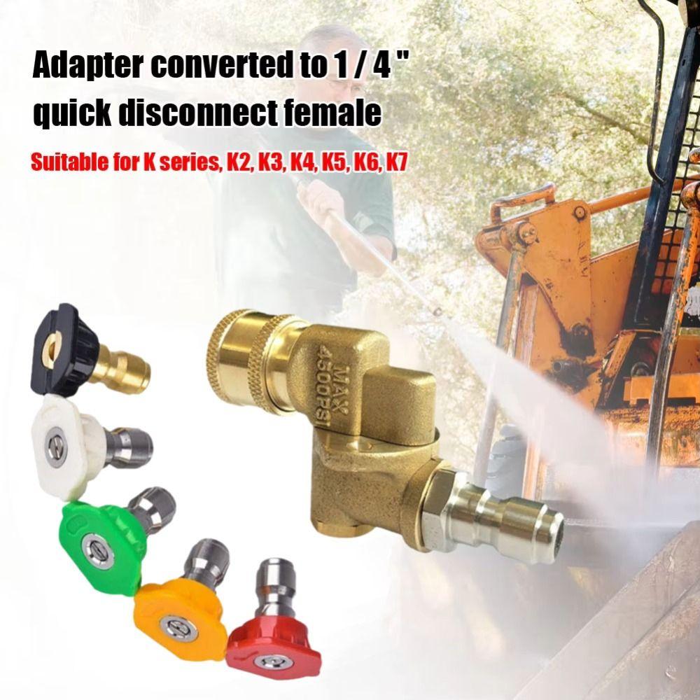 360 Degree Pivoting Quick Connect Kit Adjustable Swivel Connector Washer Accessori  Garden Supplies