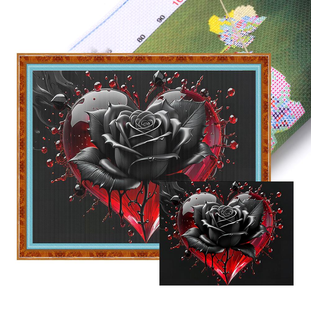 Набор для вышивания крестом с принтом розы DIY 11CT Набор для рукоделия для вышивания Домашнее украшение