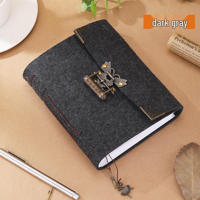 Ancient Style Kraft Paper Sketch & Password-Protected Notebook