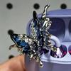 Lightweight Anti-lost Butterfly Earphone Clips Shiny Artificial Crystal Headphone Accessories for School Outdoor Activities