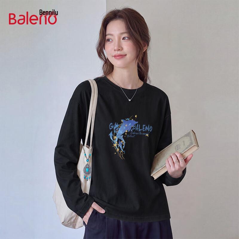 Baleno Women's Pure Cotton Long Sleeve Graphic T-Shirt