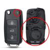 KEYYOU 10PCS 2 3 4 Buttons Filp Key Case For VW For VOLKSWAGEN Caddy Eos Golf Jetta Beetle Polo Tiguan Touran Remote Car Shell