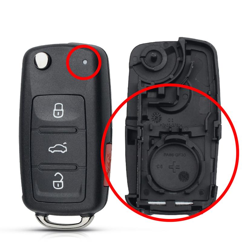 KEYYOU 10PCS 2 3 4 Buttons Filp Key Case For VW For VOLKSWAGEN Caddy Eos Golf Jetta Beetle Polo Tiguan Touran Remote Car Shell