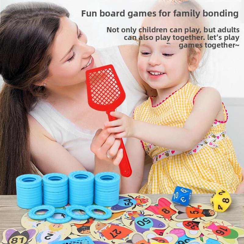 Spielzeug Lern Fliegenklatsche Spiel für Worterkennung Multiplikation Übung Interaktives Brettspiel Party Schnelle Reaktion Kinder