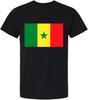 Senegal Flag Tee Unisex T-Shirt for Men Or Women, Black