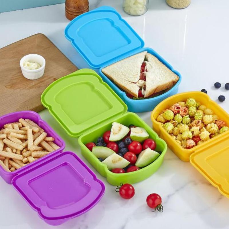 Toast Sandwich Lunch Boxes Reusable Snacks Container Food Storage Box For Kids School Office Work Travel And Outdoor Picnics