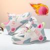 2025 Autumn Kids' Running Shoes: Waterproof, Anti-slip, Fleece-lined Sports Sneakers for Boys, Ideal for Middle and Big Kids