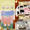 Artist L-Lovesoup Throw Flannel Throw Blanket, Lightweight Cozy, Durable Washable Cute Cool