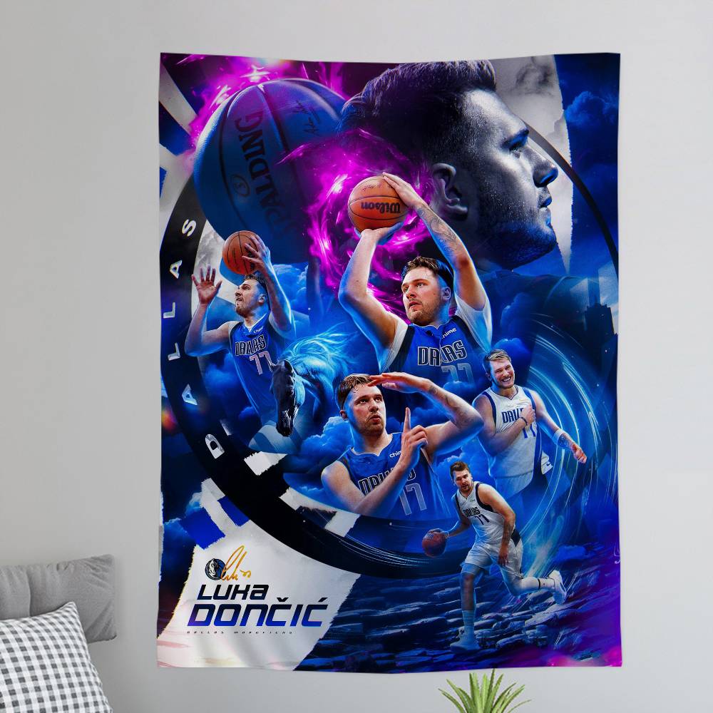

Basketball Player LukaDoncic Hanging Bohemian Tapestry Cheap Wall Bohemian Wall Tapestries Mandala Wall Hanging Home Decor 74x94cm(29x37in)
