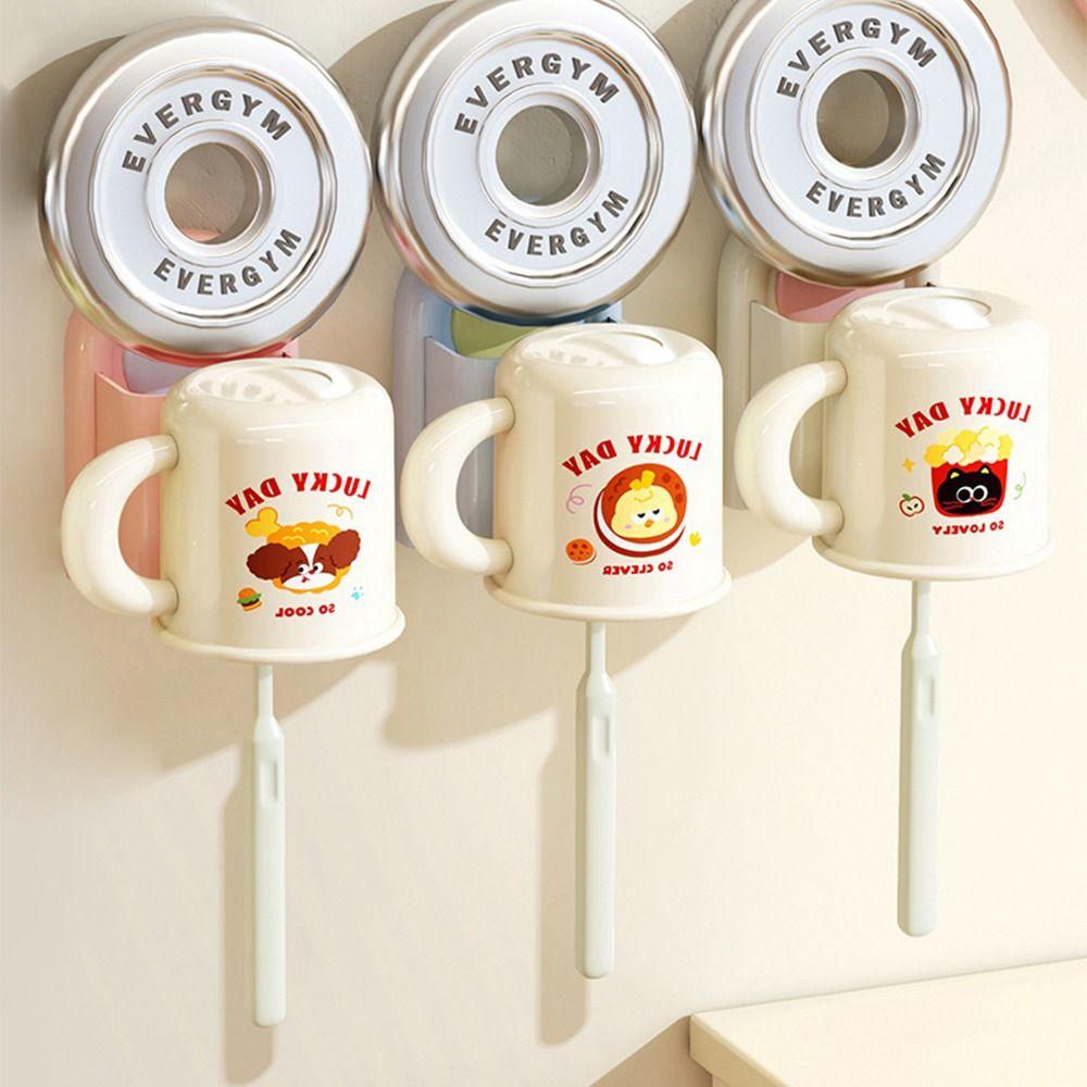 Punch-Free Wall Mounted Toothbrush Holder Waterproof Toothbrush Storage Rack Bathroom Organizer