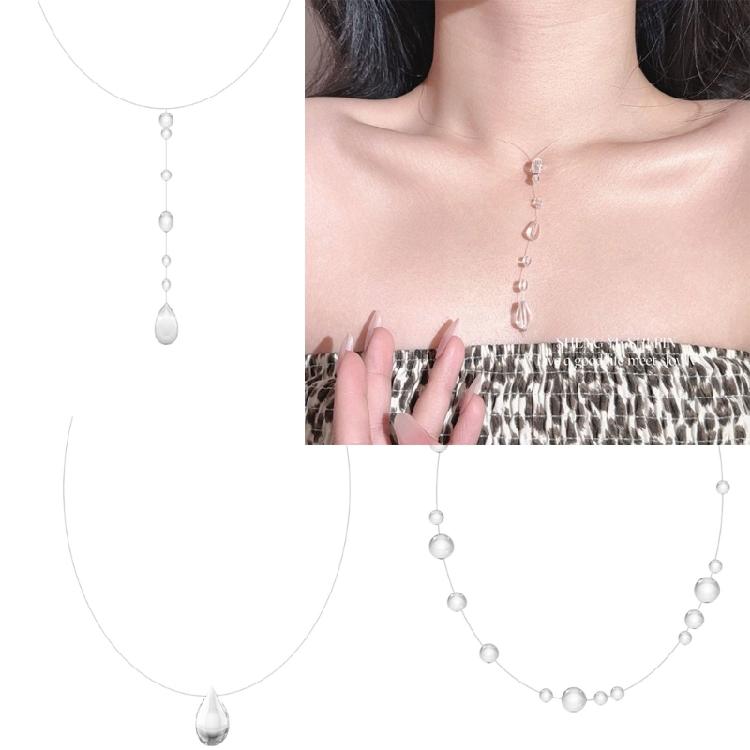 Stern Wassertropfen Anhänger Schmuck Zeitgenössischer Stil Legierung Halskette Geeignet für Partys und Tägliches Tragen