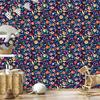 Ladybugs Wallpaper Navy Blue for Living Room and Bedroom 50x1000