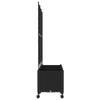 Planters with Trellis and Wheels 3 Pieces Black PP