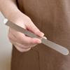 Ernest [Made In Japan] Stainless Steel Amber Spatula (One Side Curved for Versatile Use) for Gyoza, Stuffed Dumplings, Sweet Bean Paste, and Jam (Perf