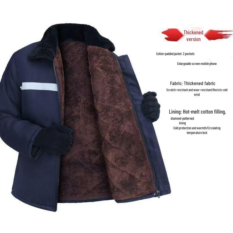 Winterisolierte Arbeitskleidung: Reflektierende Baumwolljacke für Kühlhäuser und Autowerkstätten