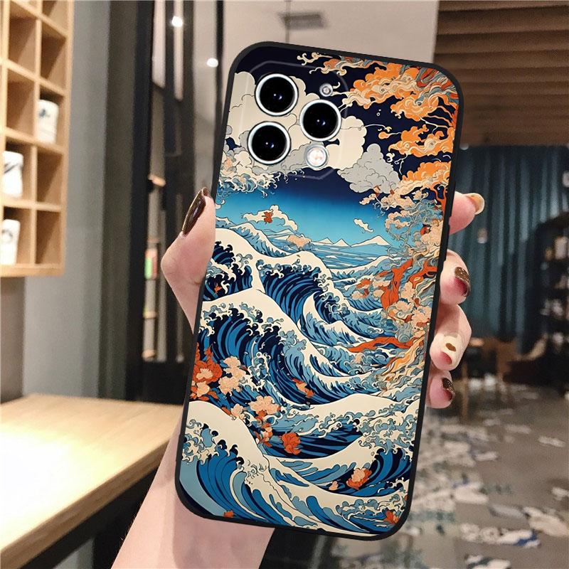 Great Blue Wave Ocean Phone Case For iPhone Samsung Galaxy Redmi Xiaomi Oppo OnePlus Note S A 7 8 9 10 11 12 13 14 20 21 22 23 53 54 Pro Max Ultra
