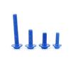 Motorcycle Bolts Aluminum 177 Pcs Motorcycle Screw Fairing Bolt Kit Universal for M5 M6 Yamaha Sport Bike (BLUE)