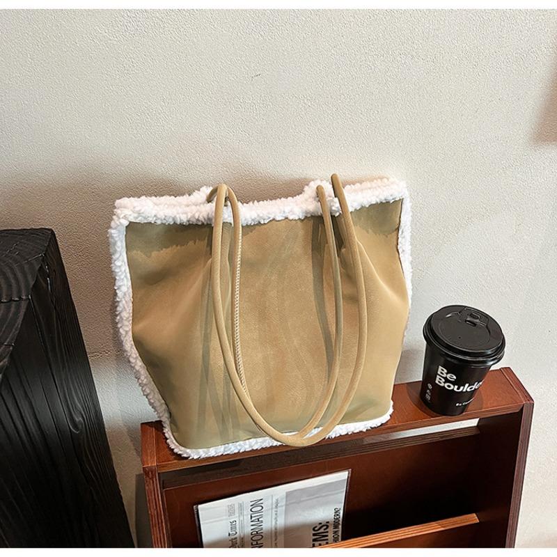 

Темпераментный стиль для поездок на работу Большая вместимость ретро овощная корзина Новая осенне-зимняя комбинированная замшевая женская сумка через плечо под мышкой зелёный