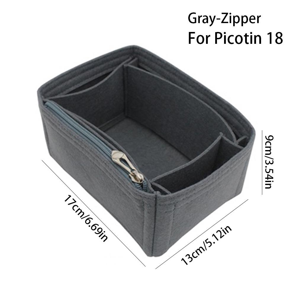Felt Handbag Insert Bag Support Multi-Pocket Purse Liner Storage Organization Portable for Picotin Lock 182226 2090₽