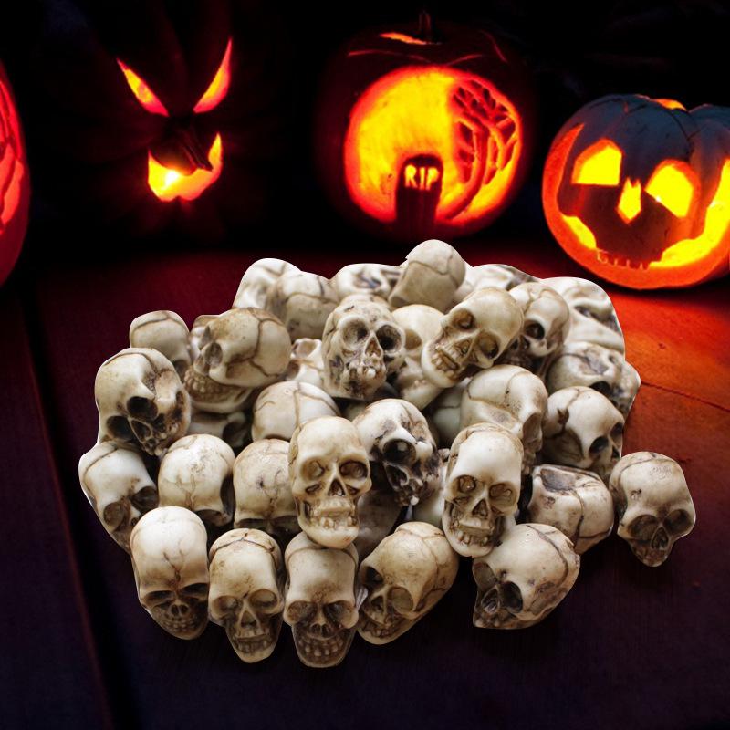 Skull Simulation Medium Set: Creative Flower Pot & Micro Landscape Paving Stone Ornaments.