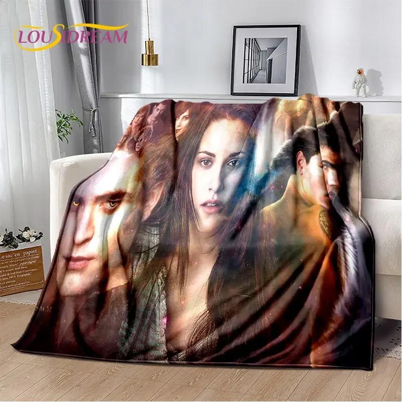 Die Twilight Saga HD-bedruckte weiche Plüschdecke, Flanelldecke, Überwurf, Decke für Wohnzimmer, Schlafzimmer, Bett, Sofa, Picknick, Abdeckung für Kinder