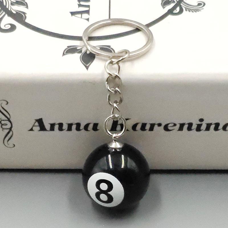 DIY Jewelry Accessories: Mini Resin Black Billiard Table Keychains & Bag Charms