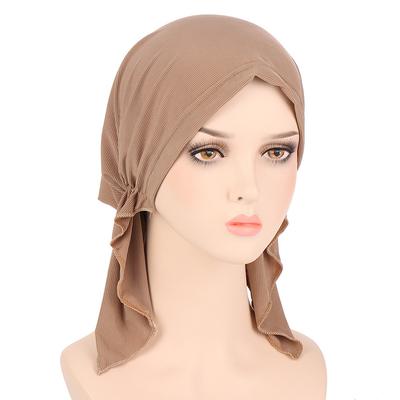 New Fashion Ladies Headband Striped Breathable Headband Twist Hairband Muslim Headband Hat Headband Turban Headscarf