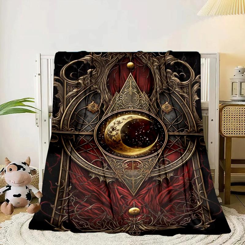 Pentagram And Moon Artwork Blanket Flannel Blanket Throw Blanket Sofa Cover Blanket Soft Premium Blanket Picnic Blanket Tv Blanket Gifts