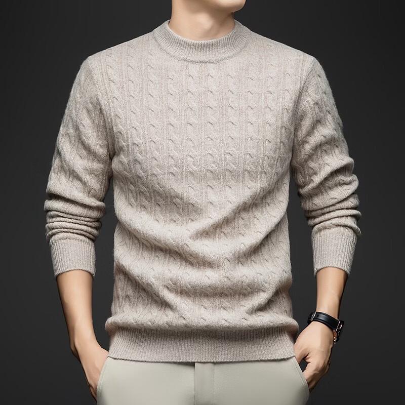 

Firstview Men s Pure Wool 7-Gauge Crewneck Sweater 3XL