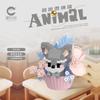 Creative Cute Dessert Animal Cake Potted Cartoon Doll Small Animal Panda Building Block Ornament Children Toy Gift
