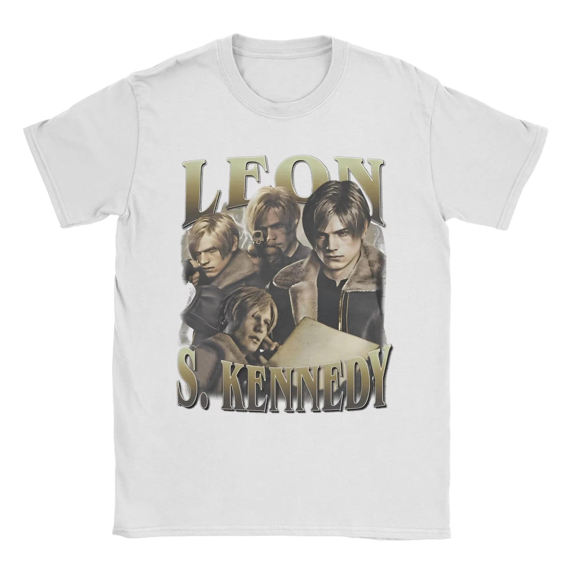 

New Special Offer for The Summer of 2025 Leon S Kennedy T-shirt Men s Round-neck Cotton T-shirt Short-sleeved Party Outfit 4XL