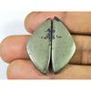 45 Cent. Natürliches Appach Gold Pyrit Paar ausgefallener Cabochon Lose Edelstein 13X33MM SK-2133