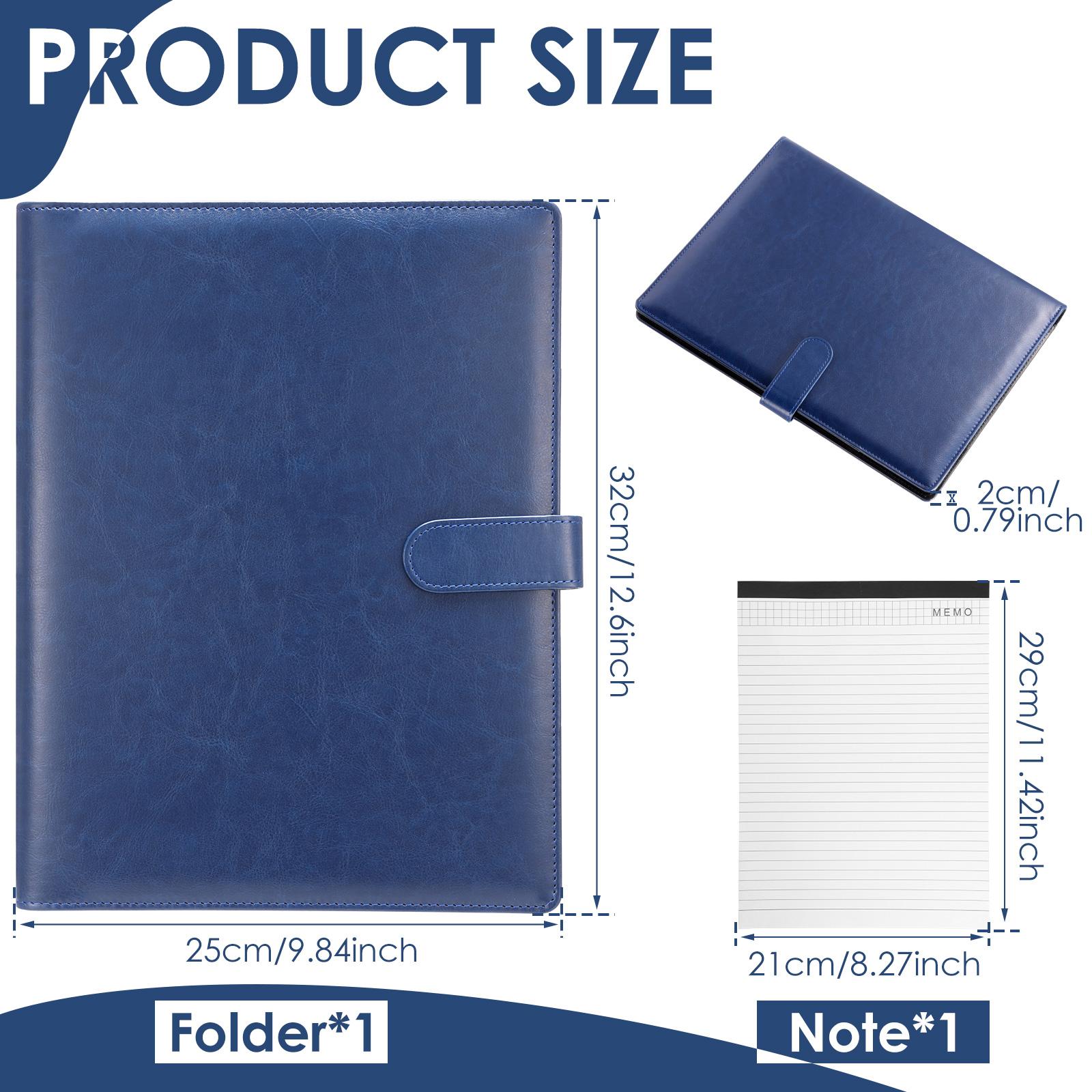 

Multifunc A4 Conference Folder Business Stationery Folder Leather Contract File Folders A4 Writing Pad for Home School Office