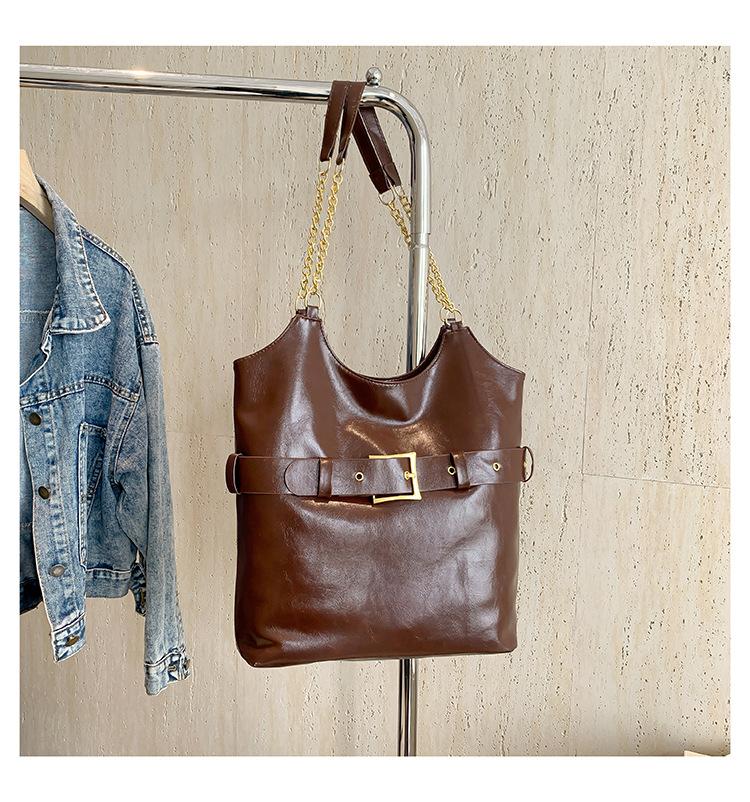 

Городской стиль, большая сумка для通勤, женская, для отдыха, через плечо, мессенджер, 2025 новая, высококлассная корейская сумка-тоут большой вместимости