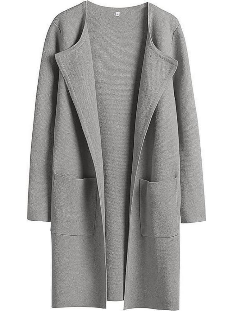 Women American Style Casual Lapel Coat Woolen European