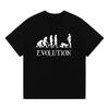 Evolution Themed Humor Print Men's TShirt Clothing Oversized Humorous Graphic Tee Shirts for Women T