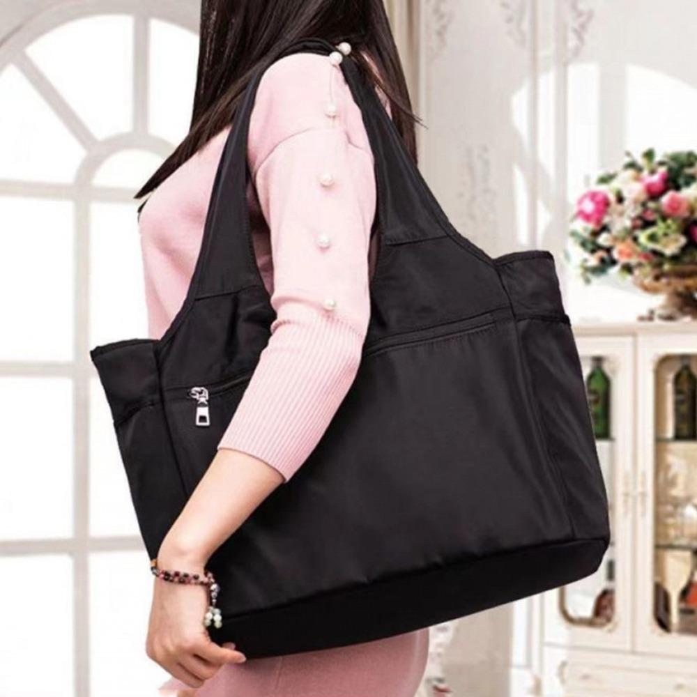 Large Capacity Nylon Shoulder Bag Oxford Cloth Handbag Portable Underarm Tote Bag  Travel