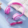 Children Wired Headphone Mega Bass HD-compatible Stereo Surround Call High Performance Folding Student