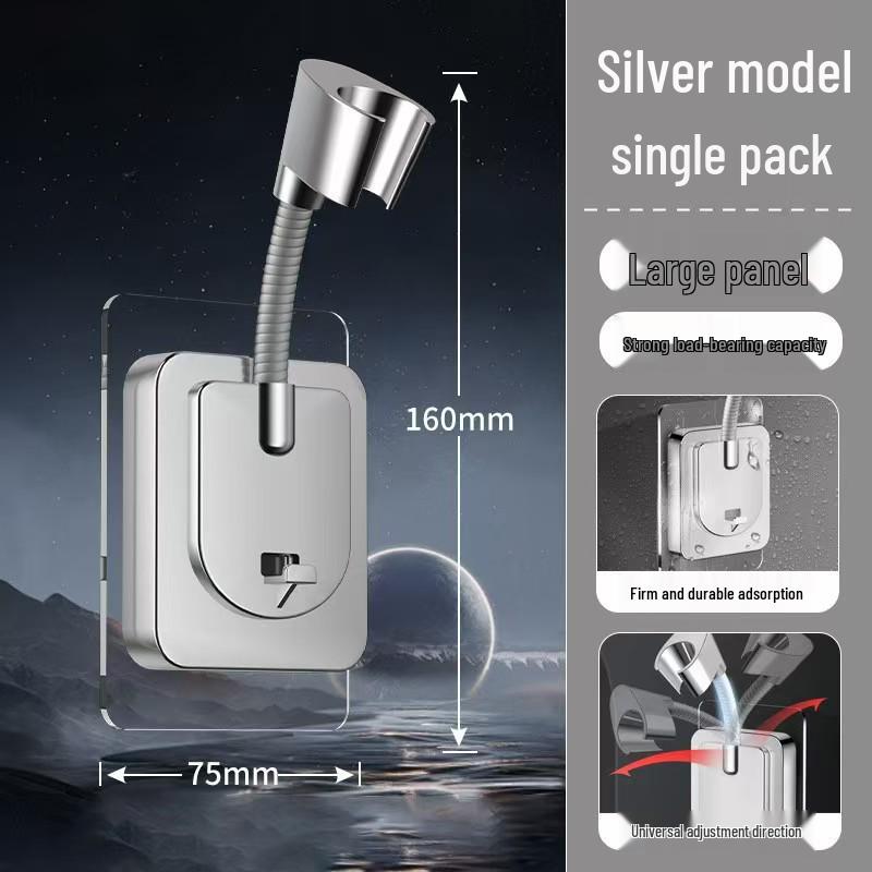 Universal No-Drill Suction Cup Shower Head Holder