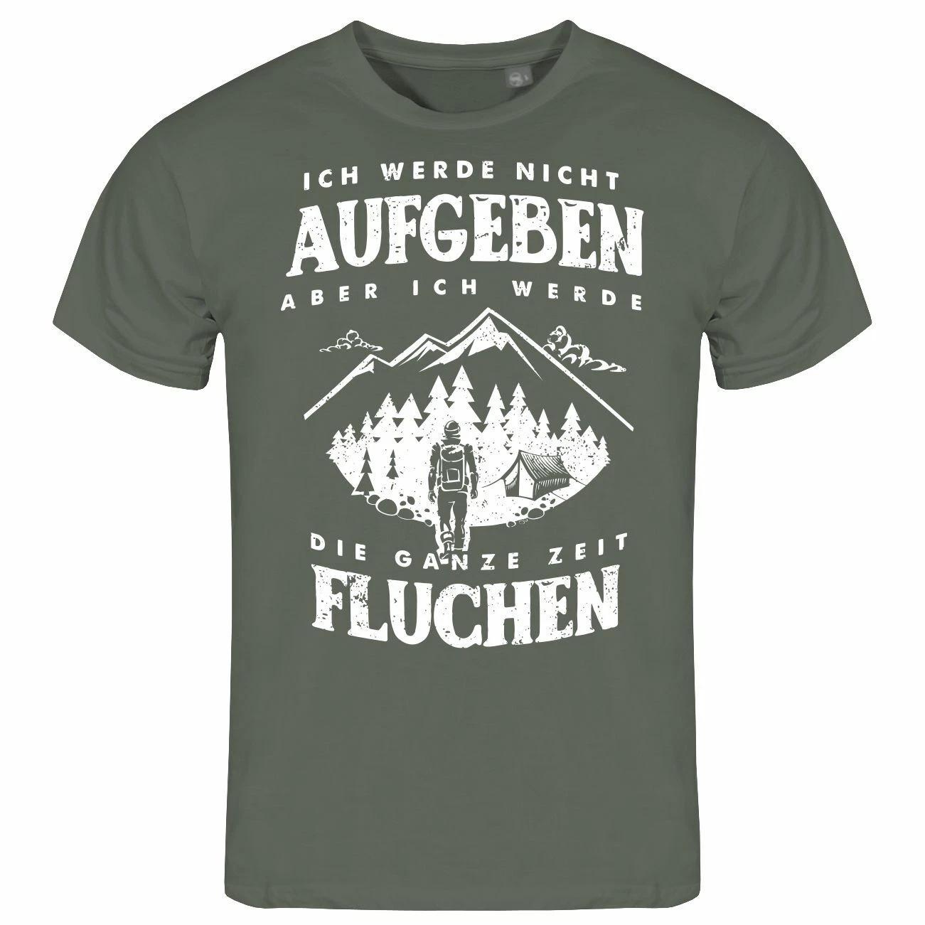 Mens T Shirt I Won t Give Up But I Will Curse All The Time S L