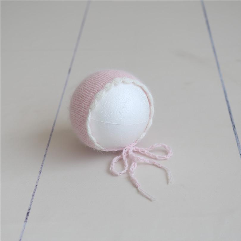 Hand Knitted Crochet Angora Wool Baby Elf Hat Newborn Coming Home Bonnet Beanie for Photography Props