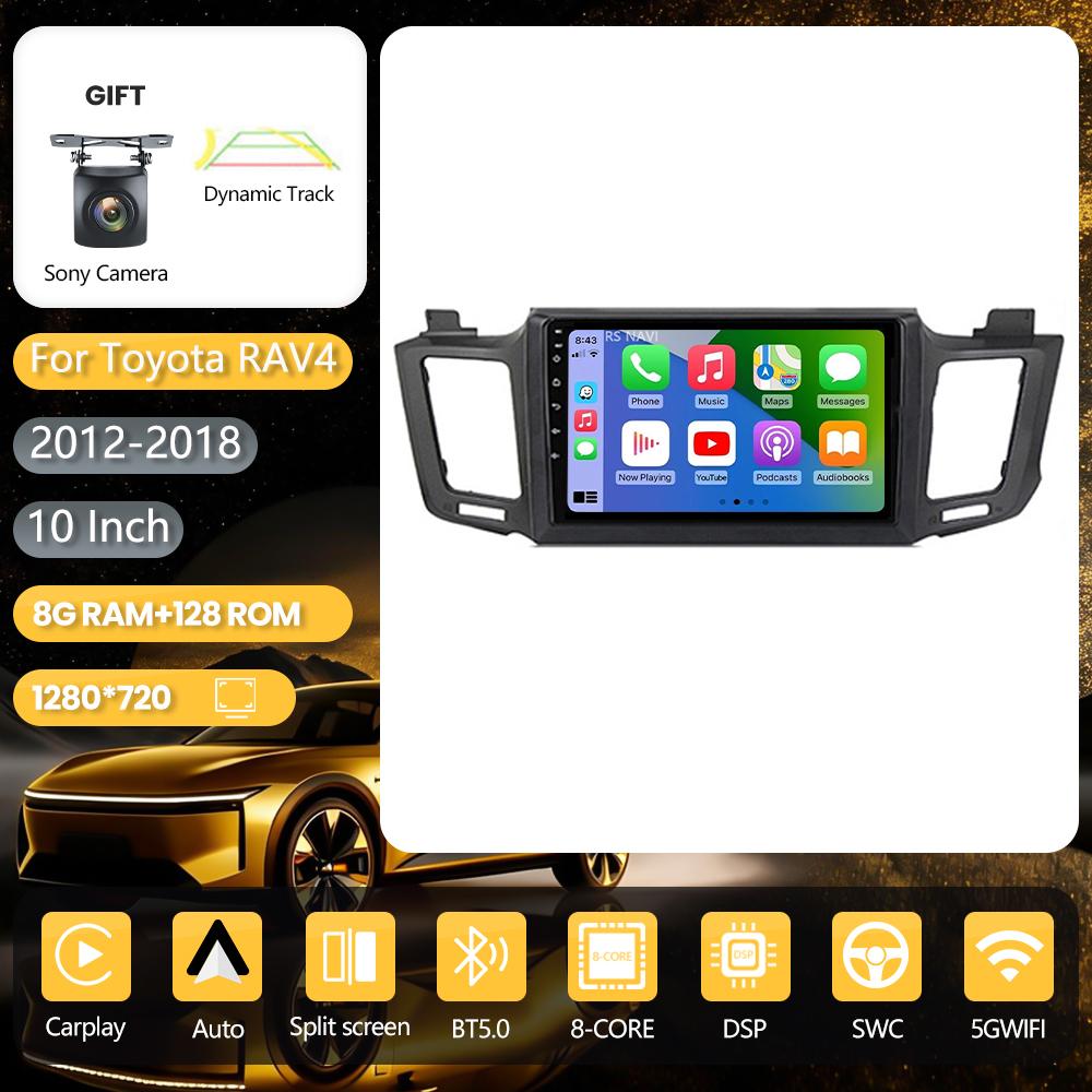 Android 16 for Toyota RAV4 2012 - 2018 Carplay Auto Radio Multimedia Player Car Stereo GPS Stereo 2din Steering Wheel Control