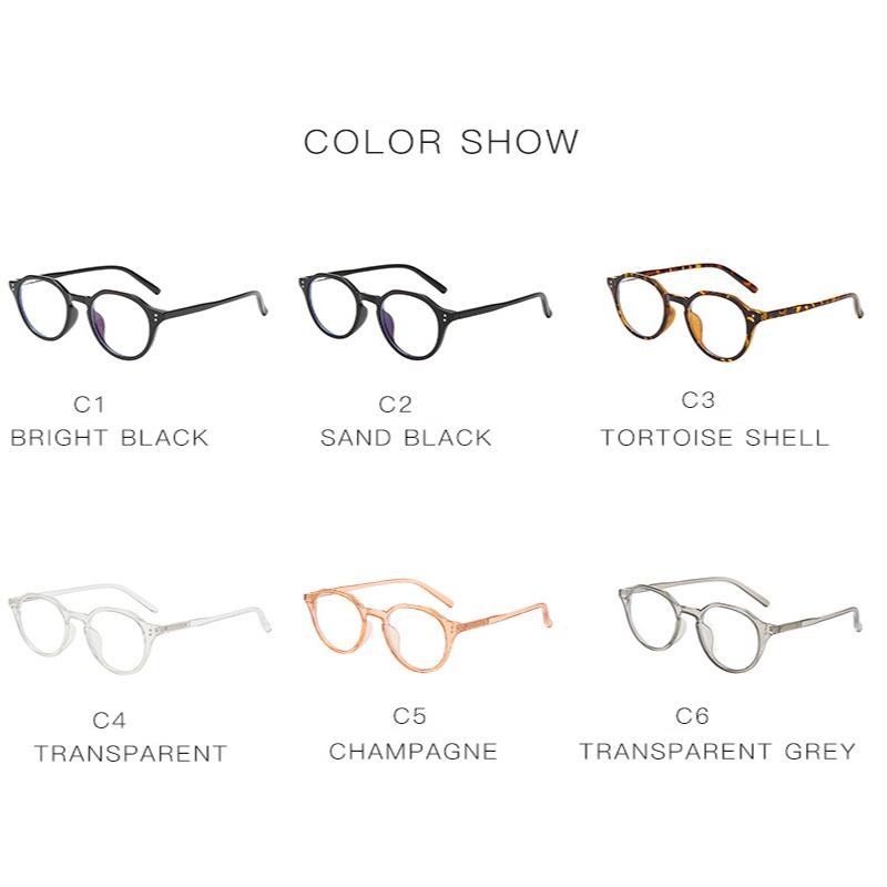 Anti-blue Light Glasses Classic Round Eyewear Women Men Luxury Eyeglasses Blue Light Blocking Man Lady Computer Eyeglasses