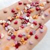 200Pcs Mix 5mm Heart LOVE Nail Art Flat back Rhinestone Bead Scrapbook DIY Manicures Applique Accessories Crafts