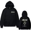 European Size Oversized Hoodie with Gold Rap Pattern