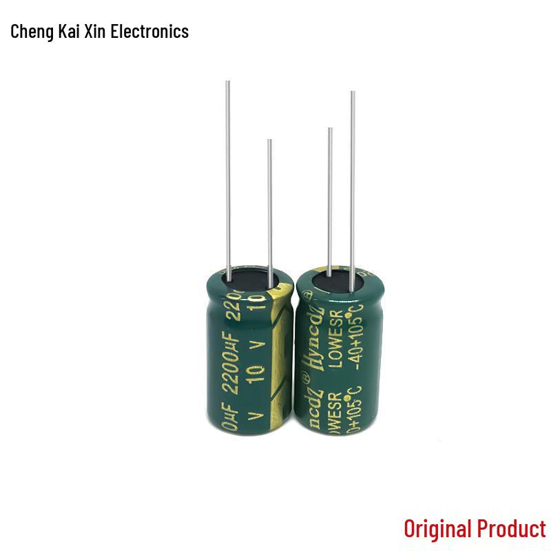 Original Aluminum Electrolytic Capacitor 10V 2200uF 10x17 High-Frequency Series, Large Stock Available