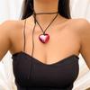 European and American Jewelry Novel Simple Love Pendant All-match Clavicle Chain Adjustable Wax Line Cold Wind Necklace