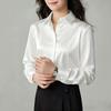 VEZFAA Moda dame ocazional primăvară toamnă imprimeu culoare uni mâneci lungi cu gât POLO Bluze și cămăși